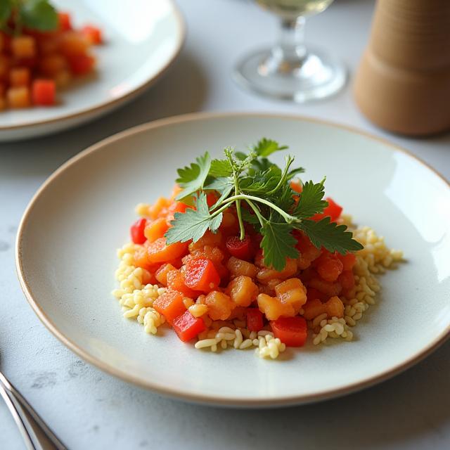 A customer's photo of a delicious meal served on the store's exquisite ceramic dinnerware, elevating the dining experience.